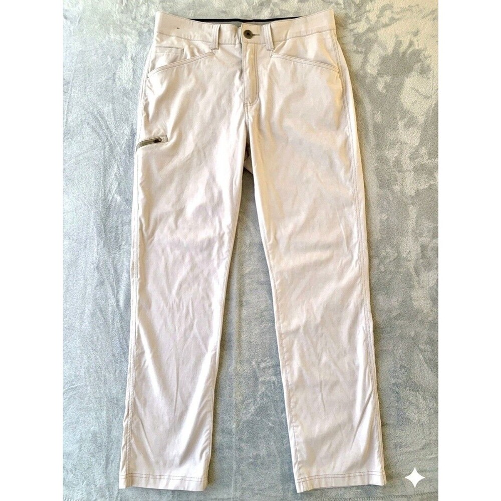 Orvis Mens Performance Tech Pants 32x32 Beige Stretch Hiking Outdoor 5-Pocket